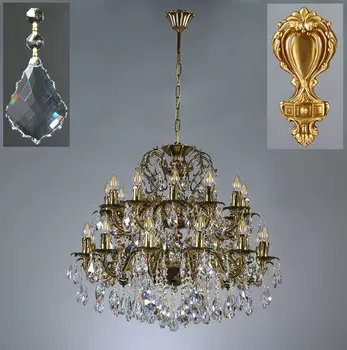 Хрустальная люстра Ambiente Ambient 2118/12+12 AB New Leaf