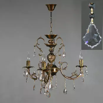 Хрустальная люстра Ambiente Ambient 8888/3 PB Leaf crystal