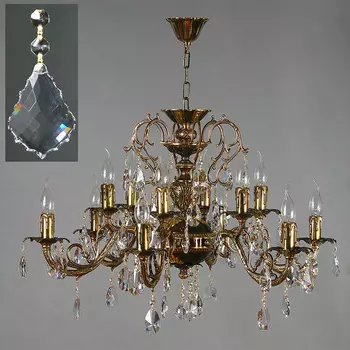 Хрустальная люстра Ambiente Ambient 8888/6+6 PB New Leaf