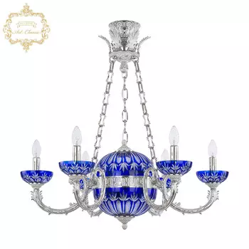Хрустальная люстра Bohemia Art Classic 31.1009P.6.210.NW.P.Clear-Blue.H-1I.Y8