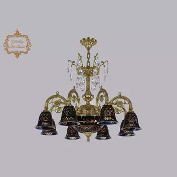 Хрустальная люстра Bohemia Art Classic 31.14.8.KR175SP.250IT.G.Sp.Amber.Blue.1B