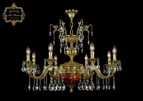Хрустальная люстра Bohemia Art Classic 31.29.8.CK250SP.250GL.G.Sp.Amber.1A