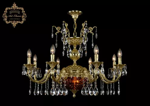 Хрустальная люстра Bohemia Art Classic 31.29.8.CK250SP.250GL.G.Sp.Amber.1B