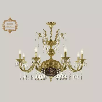 Хрустальная люстра Bohemia Art Classic 31.29.8.CK250SP.250GL.G.Sp.Amber.Blue.1A