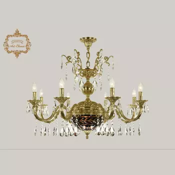 Хрустальная люстра Bohemia Art Classic 31.29.8.CK250SP.250GL.G.Sp.Amber.Blue.1D