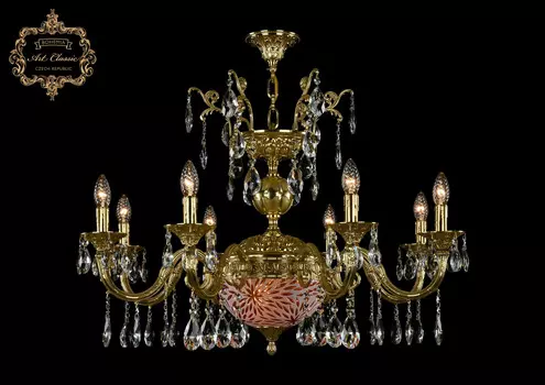 Хрустальная люстра Bohemia Art Classic 31.29.8.CK250SP.250GL.G.Sp.Amber.White.1A