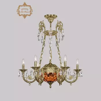 Хрустальная люстра Bohemia Art Classic 31.44.6.KR175SP.250IT.G.Sp.Amber.1E