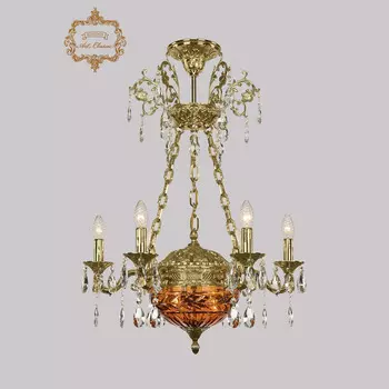 Хрустальная люстра Bohemia Art Classic 31.51.6.CK125SP.250SP.G.Sp.Amber.1D
