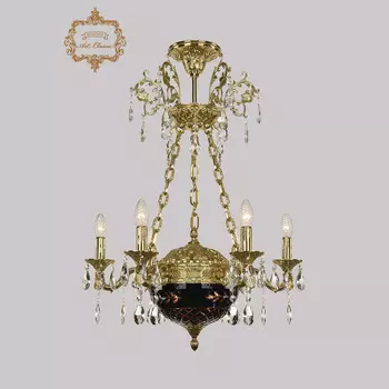 Хрустальная люстра Bohemia Art Classic 31.51.6.CK125SP.250SP.G.Sp.Amber.Blue.1B