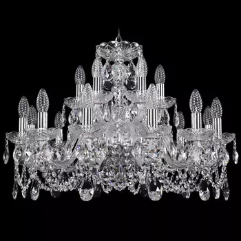 Хрустальная люстра Bohemia Ivele 1402/12+6/240 Ni