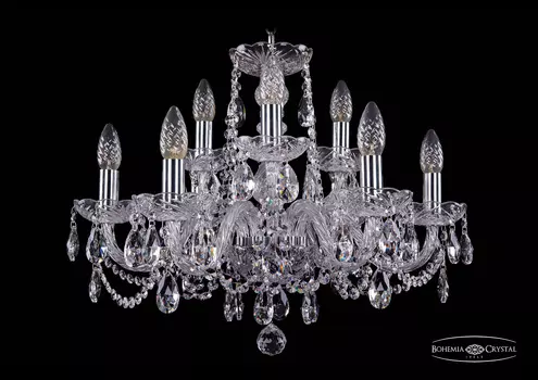 Хрустальная люстра Bohemia Ivele 1402/6+3/195 Ni