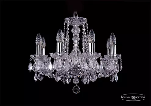 Хрустальная люстра Bohemia Ivele 1402/8/160 Ni Leafs