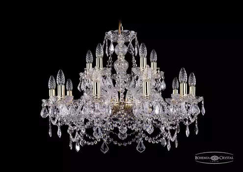 Хрустальная люстра Bohemia Ivele 1411/10+5/240 G Leafs