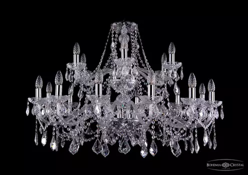 Хрустальная люстра Bohemia Ivele 1413/12+6/360/2d Ni Leafs
