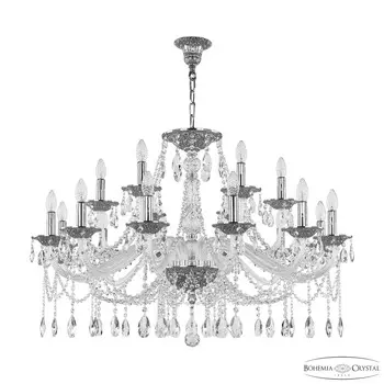 Хрустальная люстра Bohemia Ivele 1607/12+6/360 Ni
