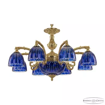 Хрустальная люстра Bohemia Ivele 71212P/8/210 G P1 D Clear-Blue/H-1K