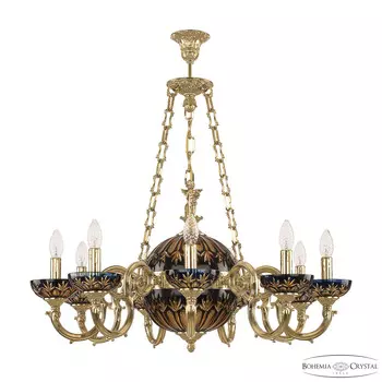 Хрустальная люстра Bohemia Ivele 72003P/9/210 G P Amber-Blue/H-1I FA10S