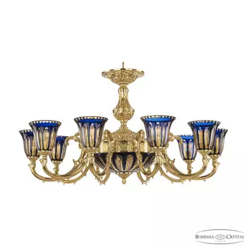 Хрустальная люстра Bohemia Ivele 72209P/10/250 G P2 U Amber-Blue/H-1H
