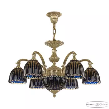 Хрустальная люстра Bohemia Ivele 72209P/6/175 G P1 D Amber-Blue/H-1K