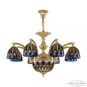 Хрустальная люстра Bohemia Ivele 72211P/8/210 G P1 D Amber-Blue/H-1I