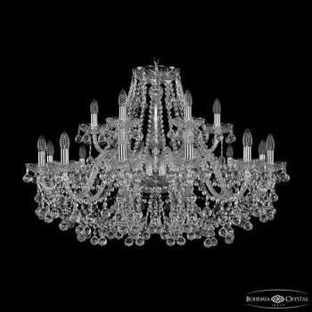 Хрустальная люстра Bohemia Ivele Crystal 1409/12+6/360 Ni