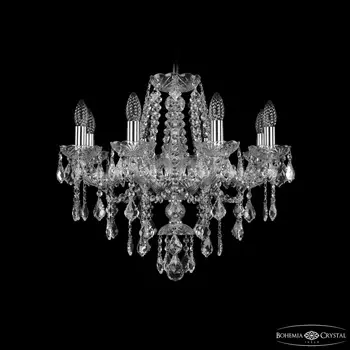Хрустальная люстра Bohemia Ivele Crystal 1415/8/200 Ni Leafs