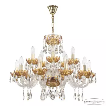 Хрустальная люстра Bohemia Ivele Crystal 5417/10+5/240 G Shampan/M-1H