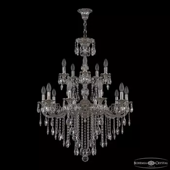 Хрустальная люстра Bohemia Ivele Crystal 7301 73101/10+5/250/2d B Ni
