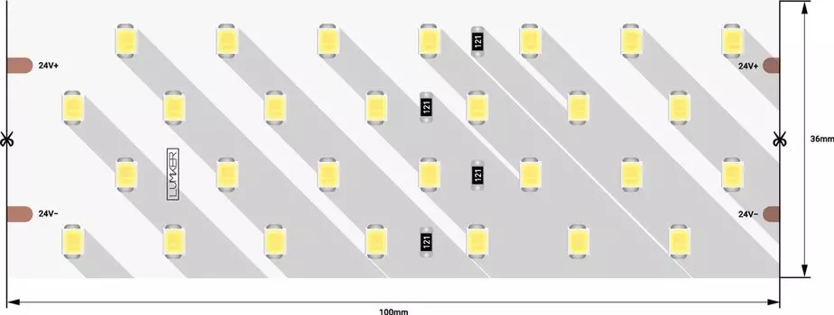 Лента светодиодная 1м. 26W 4000K LUX DSG2280-24-NW-33 00-00000531