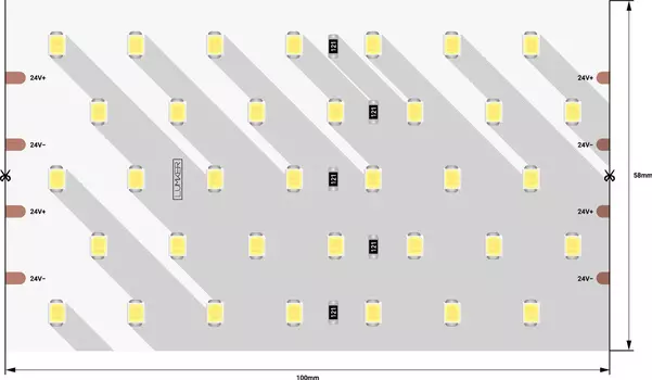 Лента светодиодная 1м. 31W 4000K LUX LK2H350-24-NW-33 00-00003153