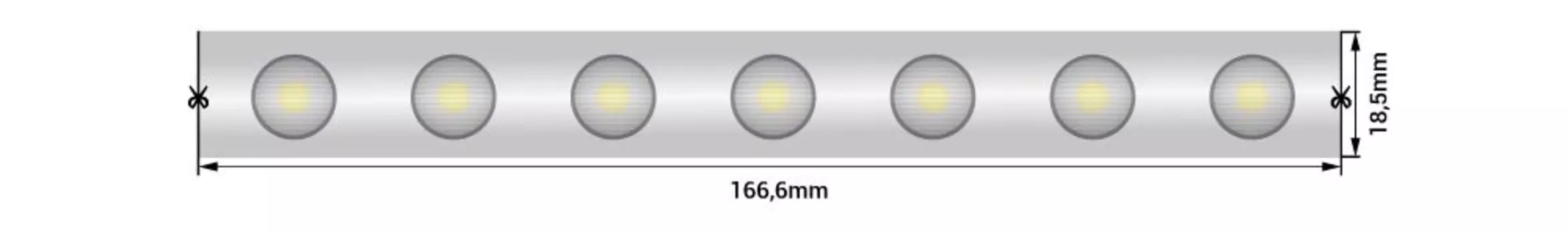 Лента светодиодная wall washer 5050, 42 LED/м, 6,2 Вт/м, 24В , IP67, Цвет: РГБ 00-00008253
