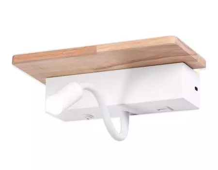 Настенный светильник Ambrella light светодиодный с выключателем, USB портом и полкой Wall FW290