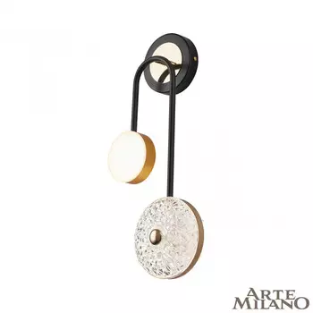Настенный светильник Arte Milano Ferrara 279169/2B BK/GD