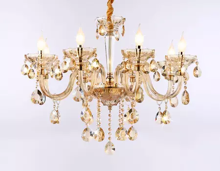 Подвесная люстра Ambrella light классическая с хрусталем Traditional TR4907