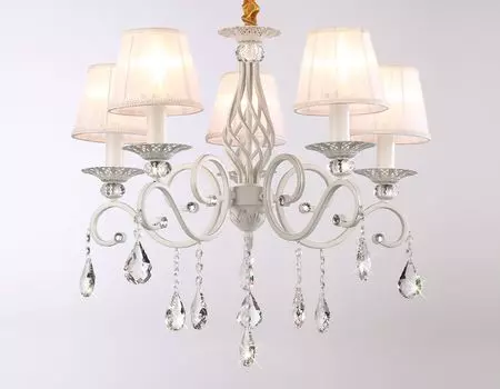 Подвесная люстра Ambrella light с абажурами и хрусталем Traditional TR4547