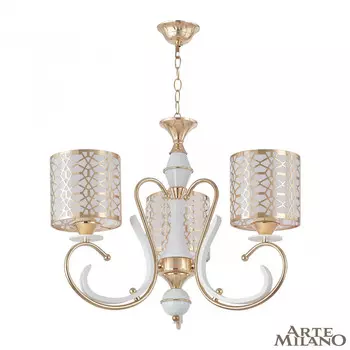 Подвесная люстра Arte Milano Florentina 301237/3 Wh/Gd