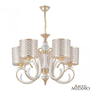 Подвесная люстра Arte Milano Florentina 301237/5 Wh/Gd