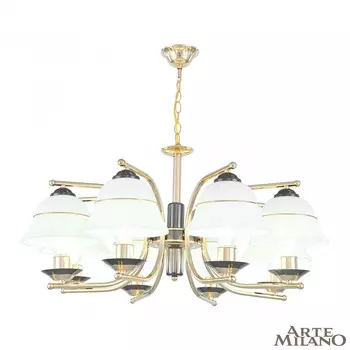 Подвесная люстра Arte Milano Florentina 301240/8 Bk/Gd