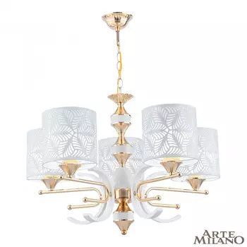 Подвесная люстра Arte Milano Florentina 302097/5 Wh/Gd