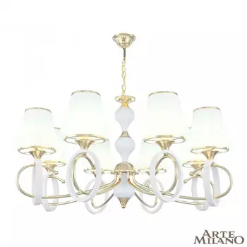 Подвесная люстра Arte Milano Florentina 302387/8 Wh/Gd