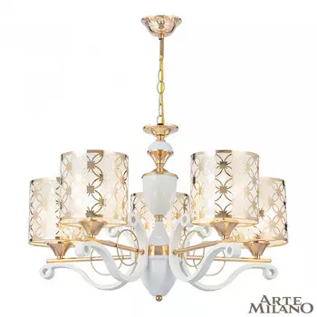 Подвесная люстра Arte Milano Florentina 303097/5 Wh/Gd