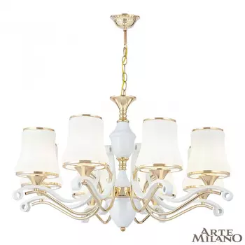 Подвесная люстра Arte Milano Florentina 303987/8 Wh/Gd