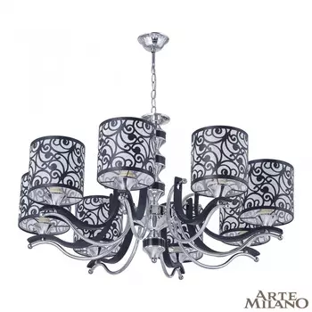 Подвесная люстра Arte Milano Florentina 304957/8 Bk/Ni
