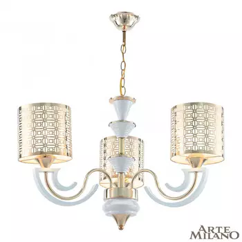 Подвесная люстра Arte Milano Florentina 308857/3 Wh/Gd