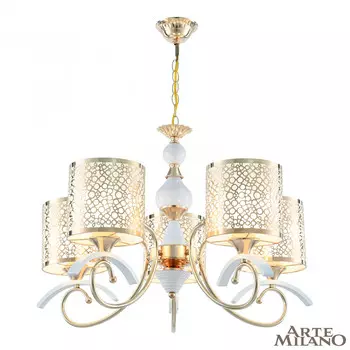 Подвесная люстра Arte Milano Florentina 309787/5 Wh/Gd