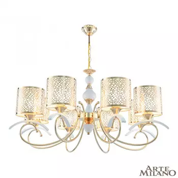 Подвесная люстра Arte Milano Florentina 309787/8 Wh/Gd
