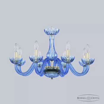 Подвесная люстра Bohemia Ivele Aquamarime 1310/8/240 G Aq/Aquamarime/M-1H