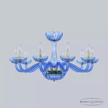 Подвесная люстра Bohemia Ivele Aquamarime 1311/10/300 G Aq/Aquamarine/M-1H