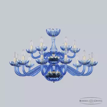 Подвесная люстра Bohemia Ivele Aquamarime 1311/12+6/360/2d G Aq/Aquamarine/M-1H