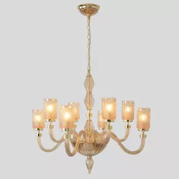 Подвесная люстра Crystal Lux SILVESTRO SILVESTRO SP8 AMBER